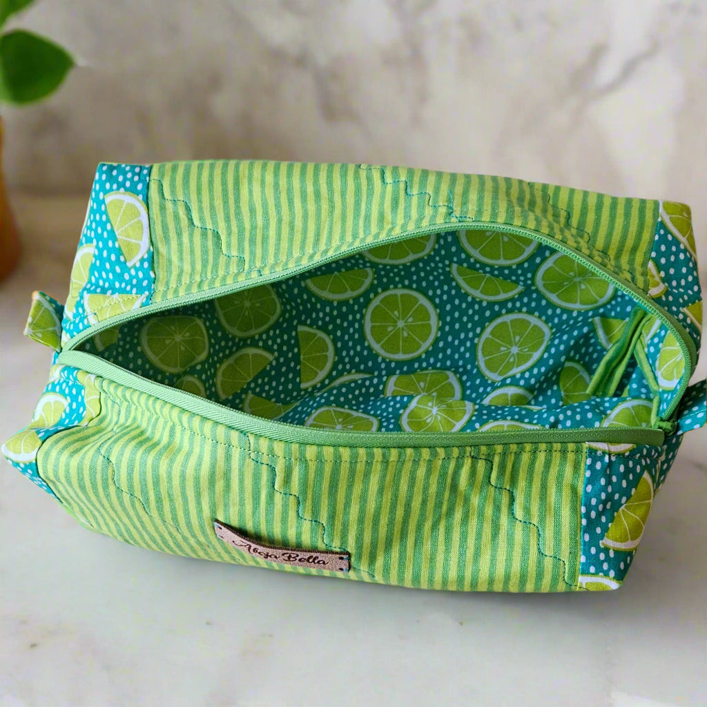 Large Quilted Cosmetic Bag