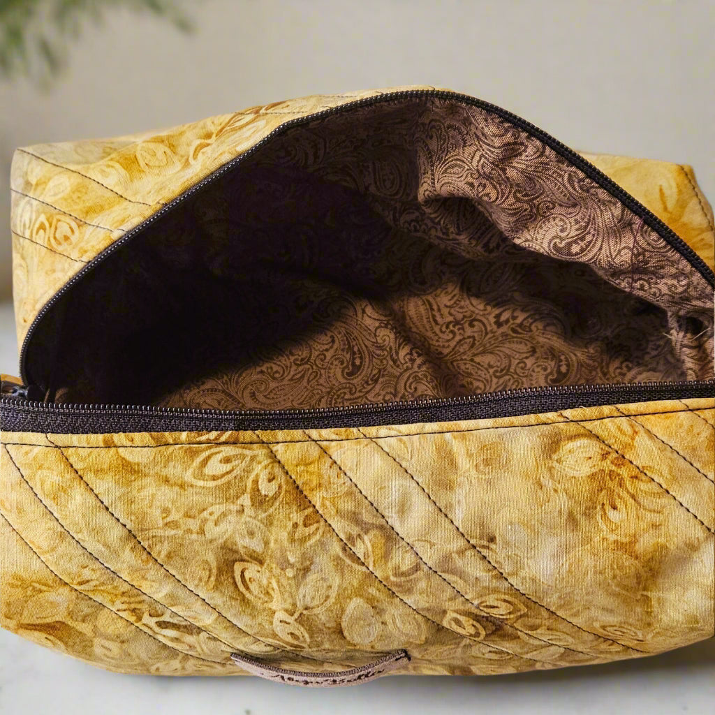 Large Quilted Cosmetic Bag