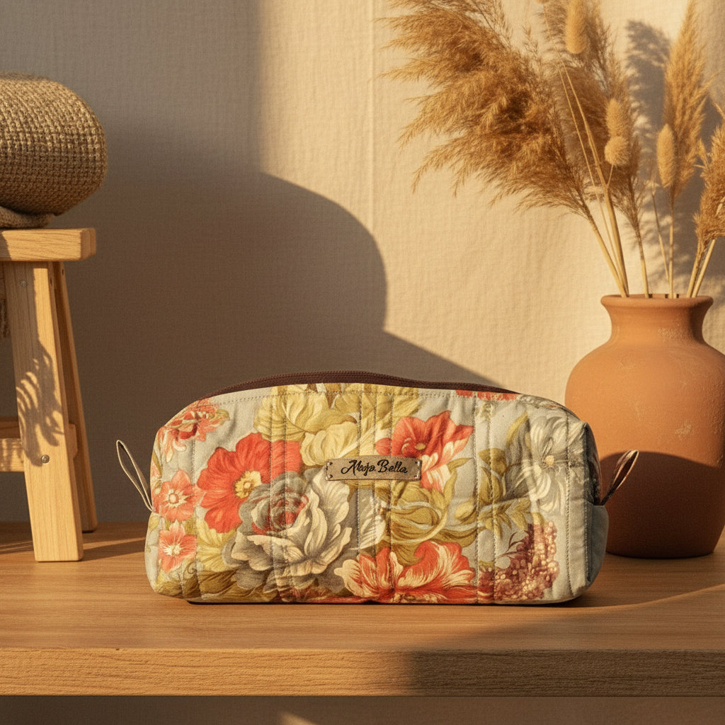 Medium Quilted Cosmetic Bag