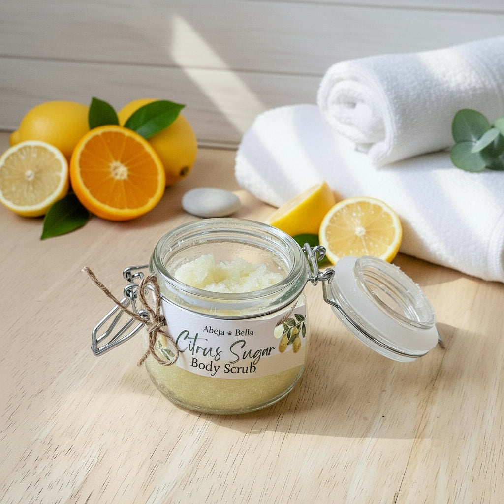 lemon citrus sugar body scrub