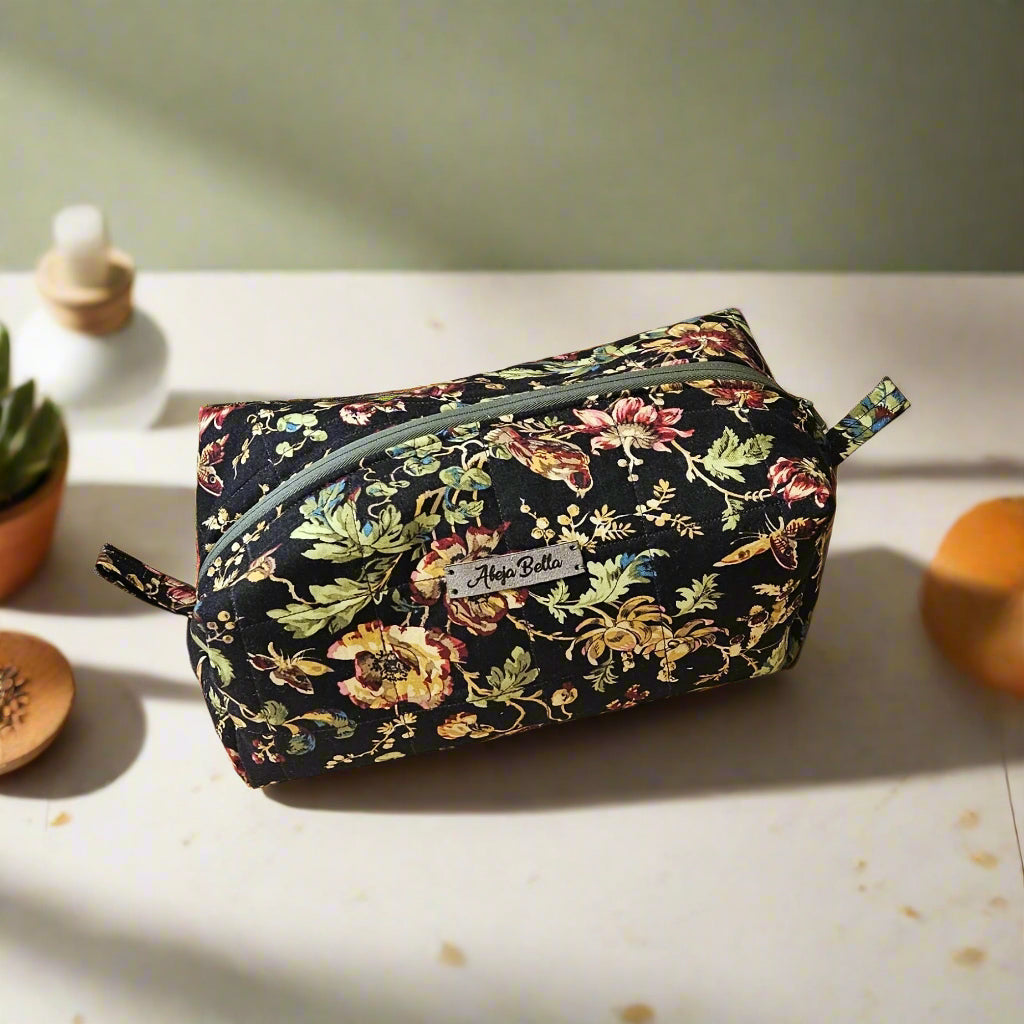 Large Quilted Cosmetic Bag