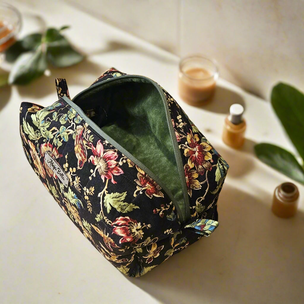 Large Quilted Cosmetic Bag