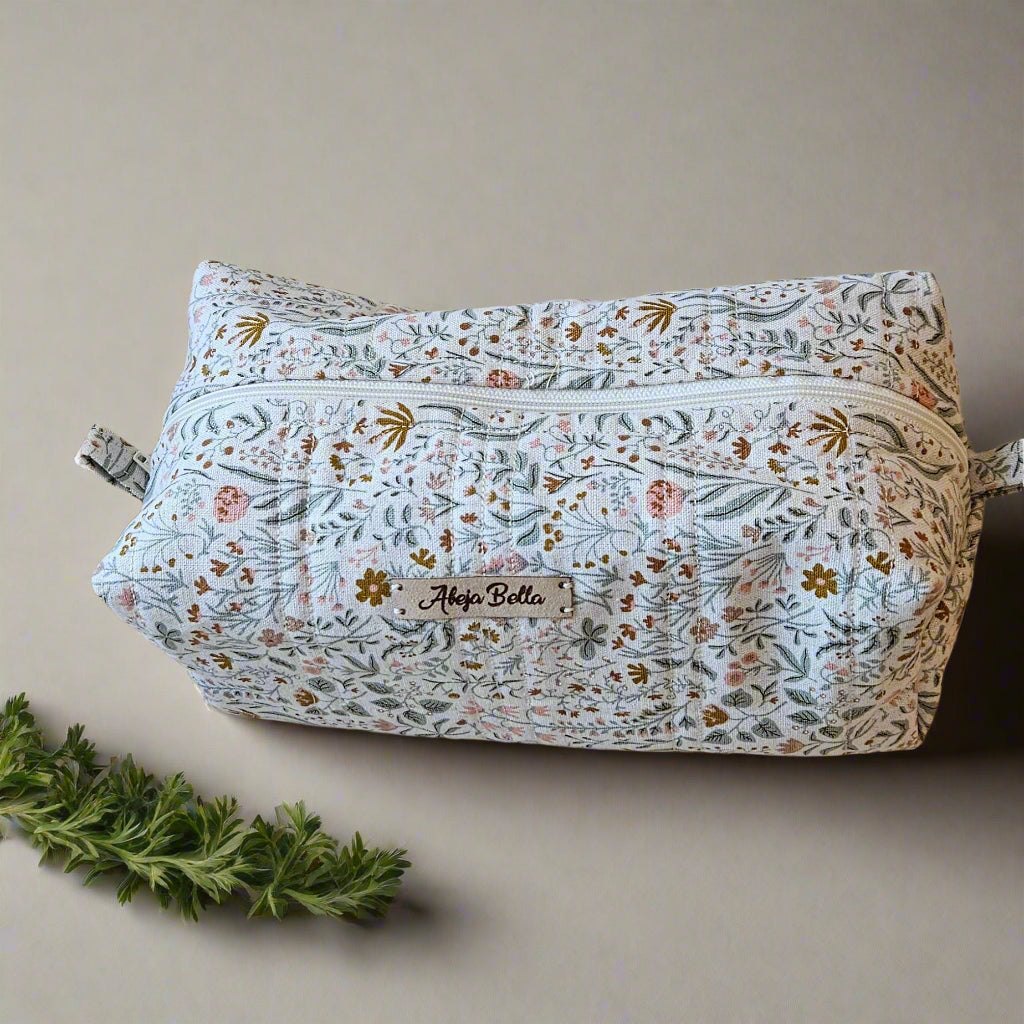 Large Quilted Cosmetic Bag