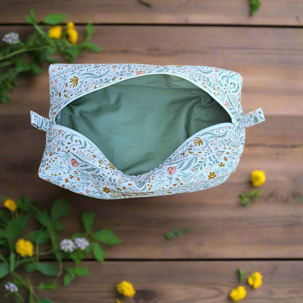 Large Quilted Cosmetic Bag