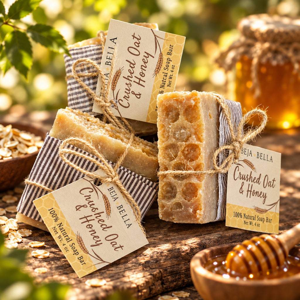 Crushed oat & honey soap bar