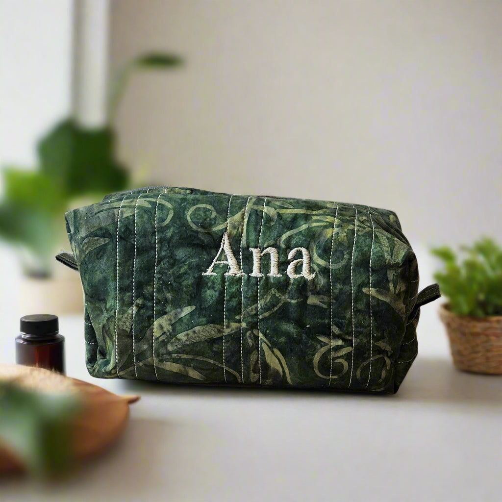 Large Quilted Cosmetic Bag