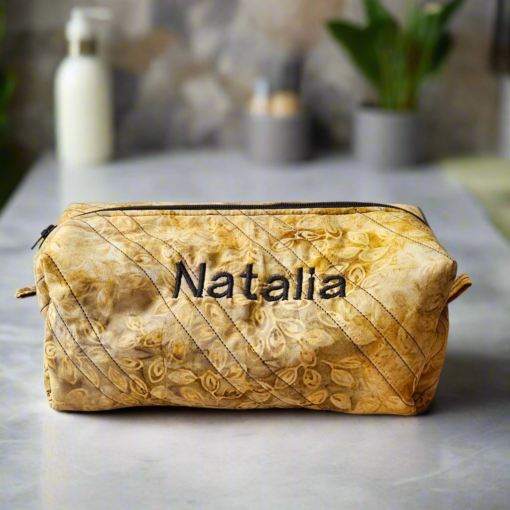 Large Quilted Cosmetic Bag
