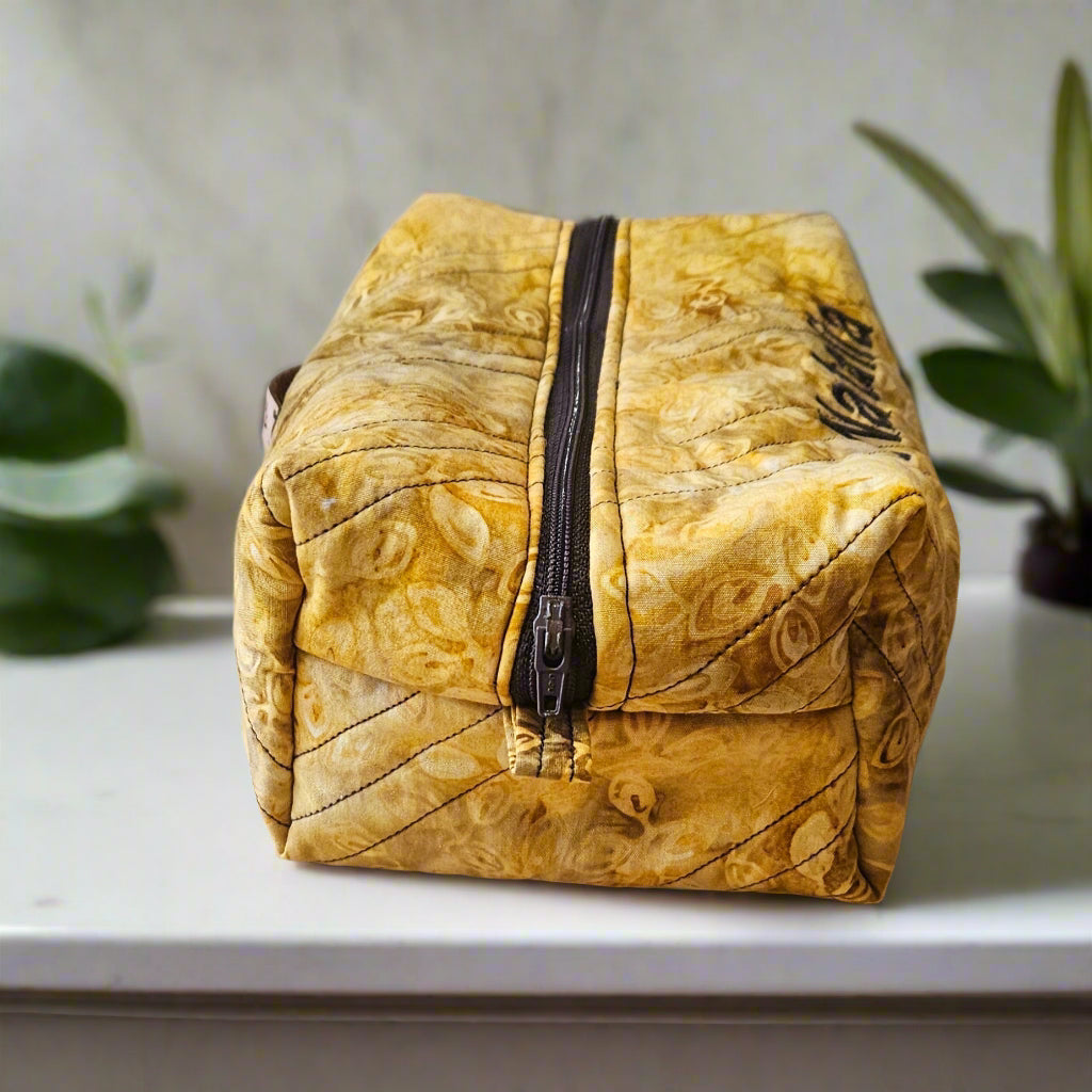 Large Quilted Cosmetic Bag