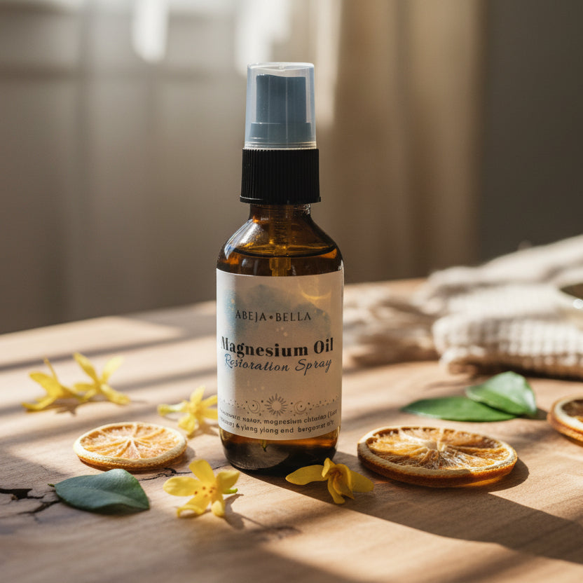Abeja Bella Magnesium Oil Restoration Spray Bottle Ylang Ylang & Bergamot