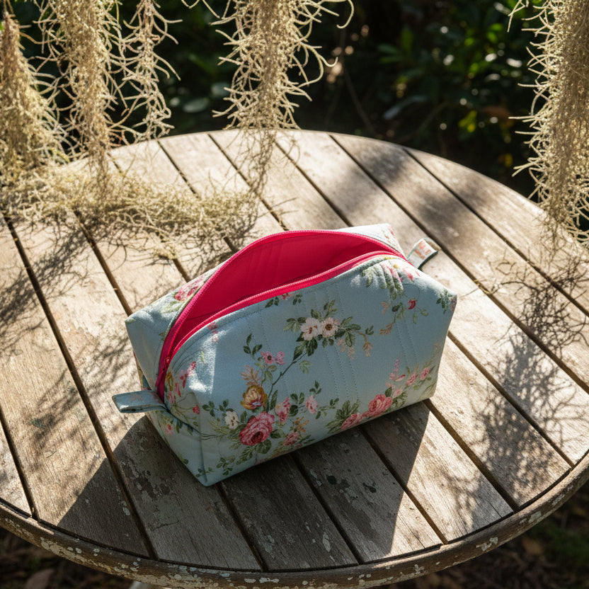 Large Quilted Cosmetic Bag