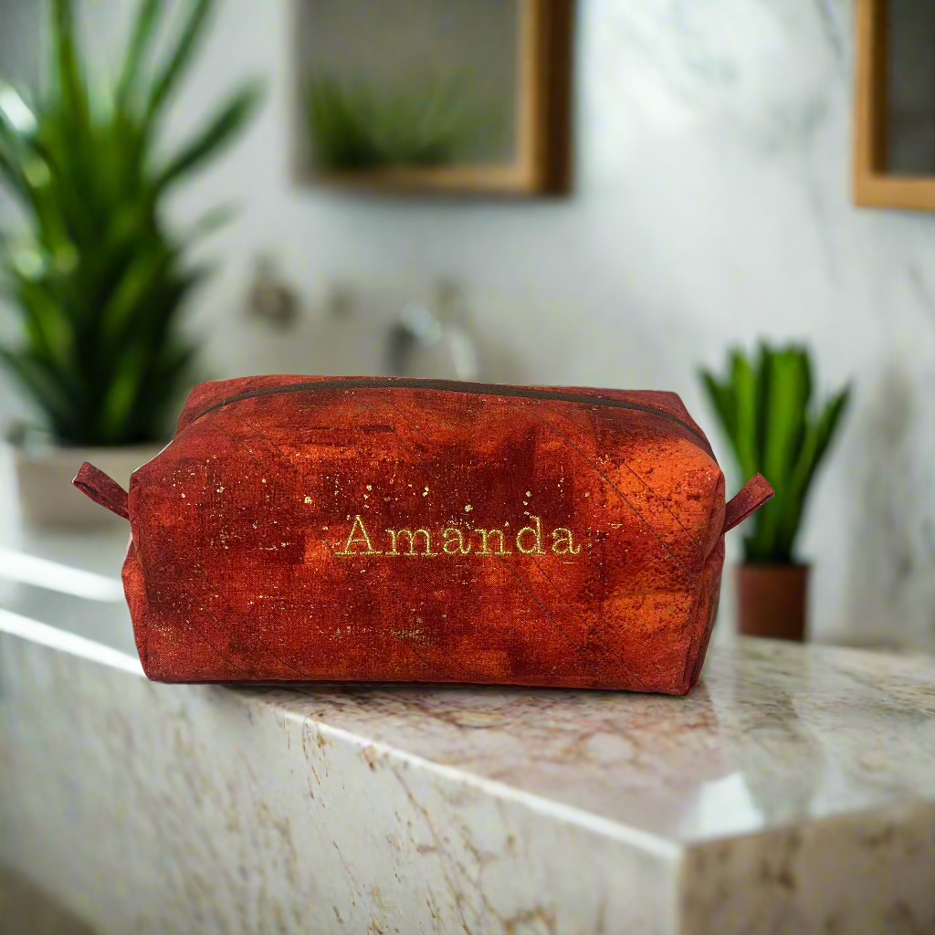 Small Quilted Cosmetic Bag
